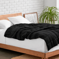Black Minky Fleece Weighted Blanket